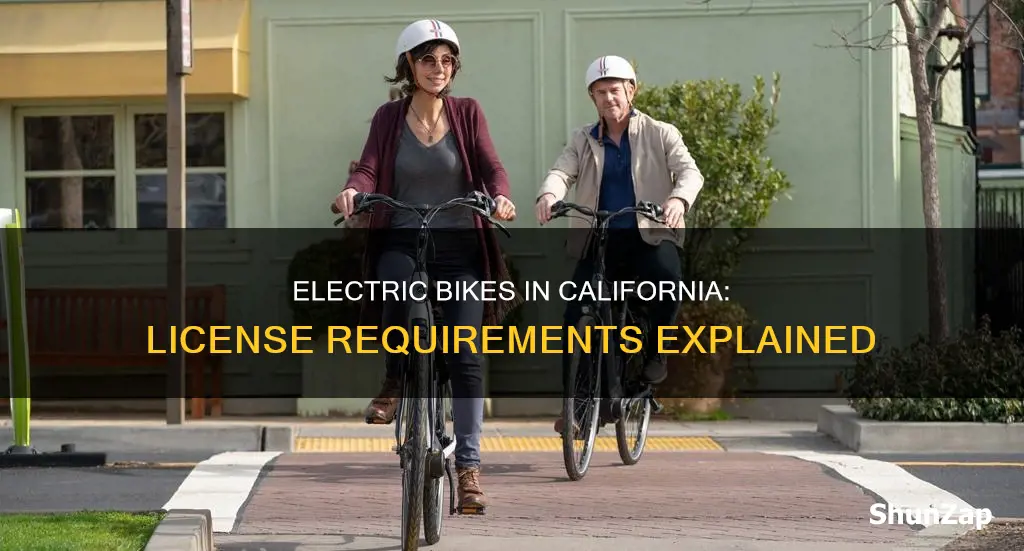 does electric bike require a license in california