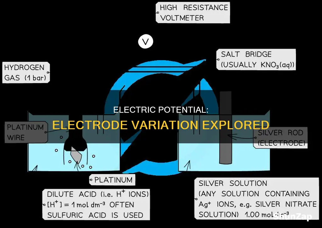 does electric potential vary within an electrode