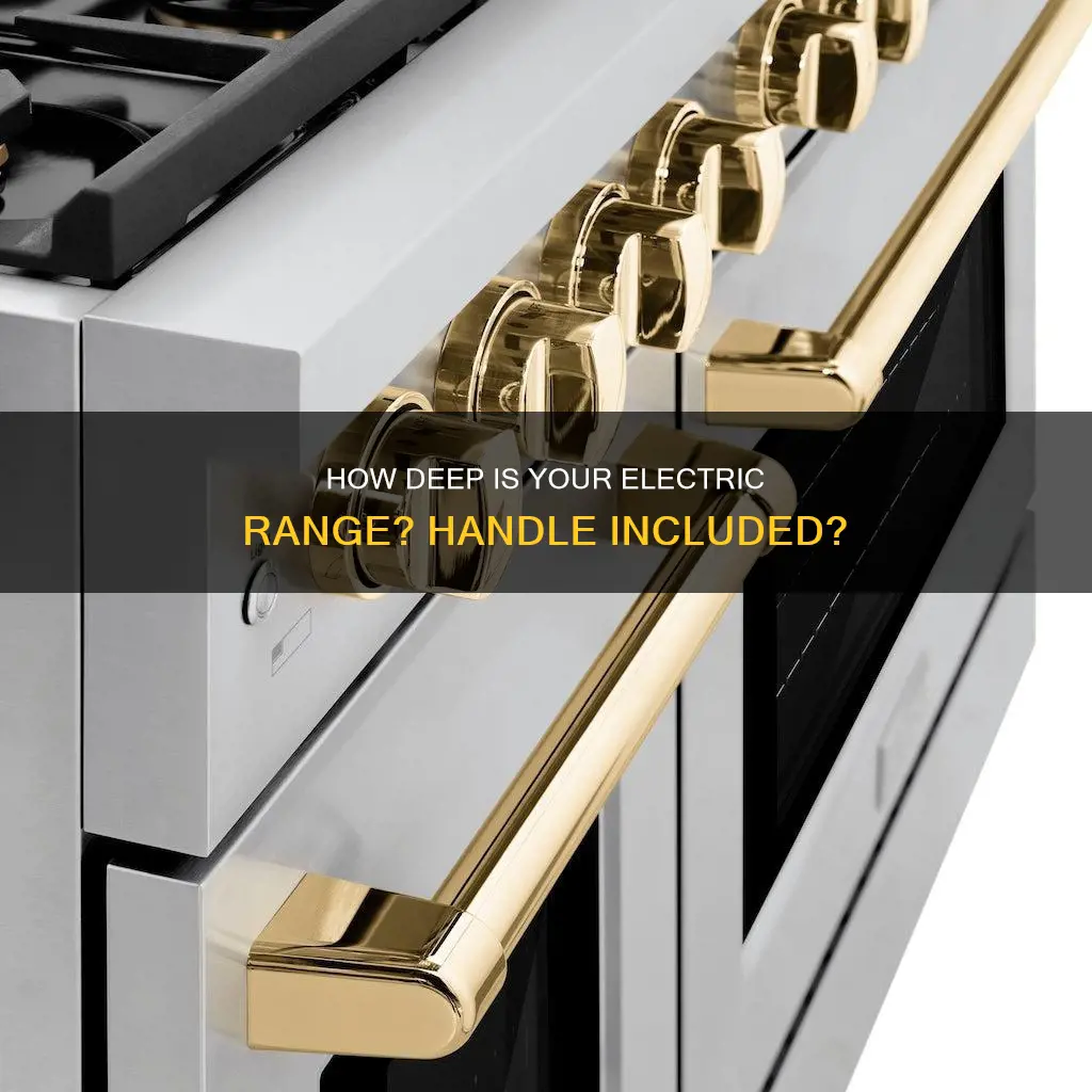 does electric range depth include the handle