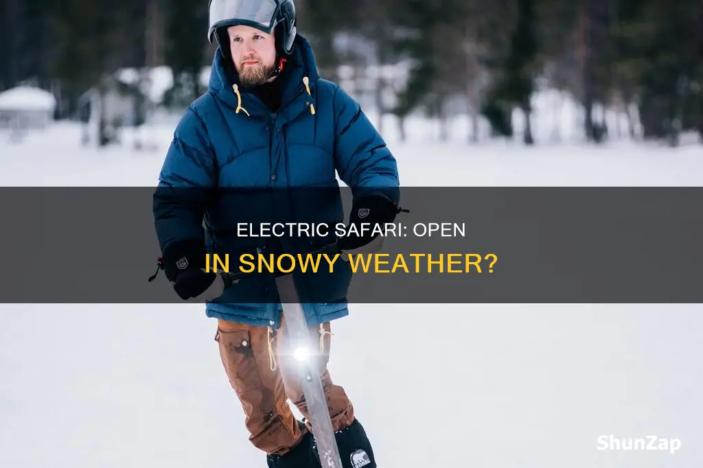 does electric safari open in the snow