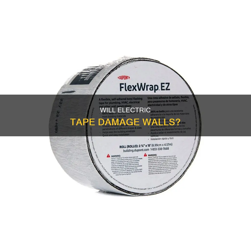 does electric tape leave marks on walls