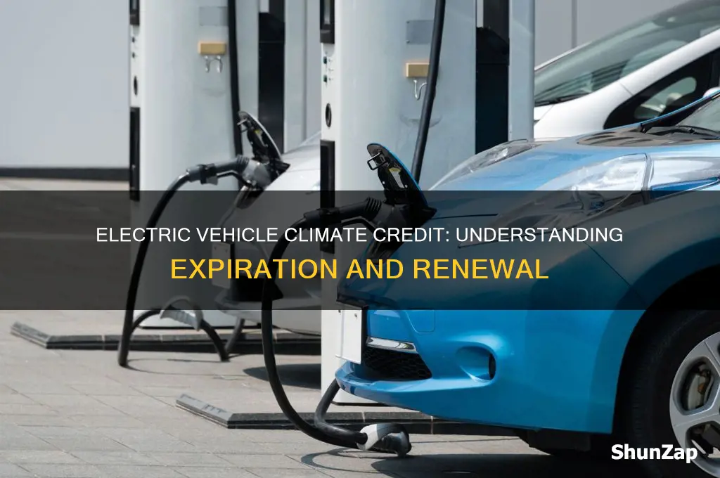 does electric vehicle climate credit expire