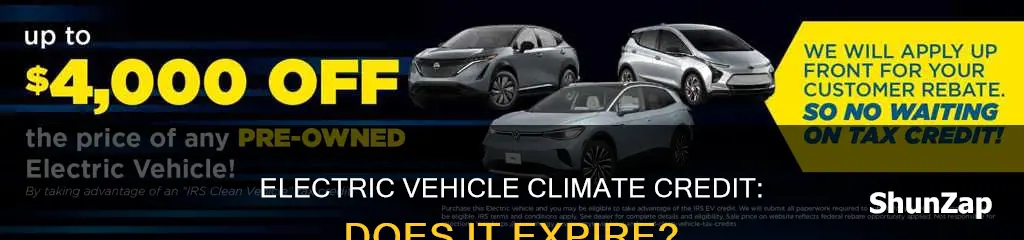 does electric vehicle climate credit expire