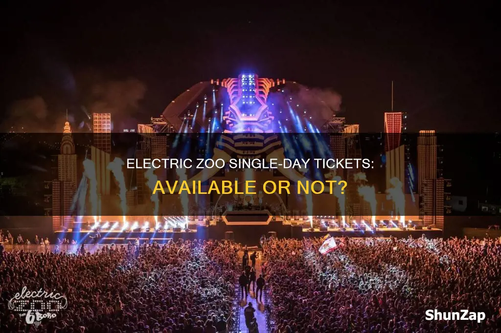 does electric zoo sell single day tickets
