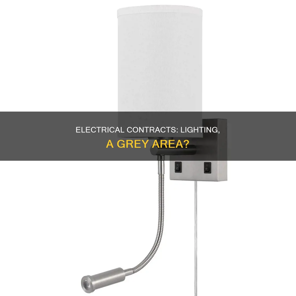 does electrical cover lighting in a contract