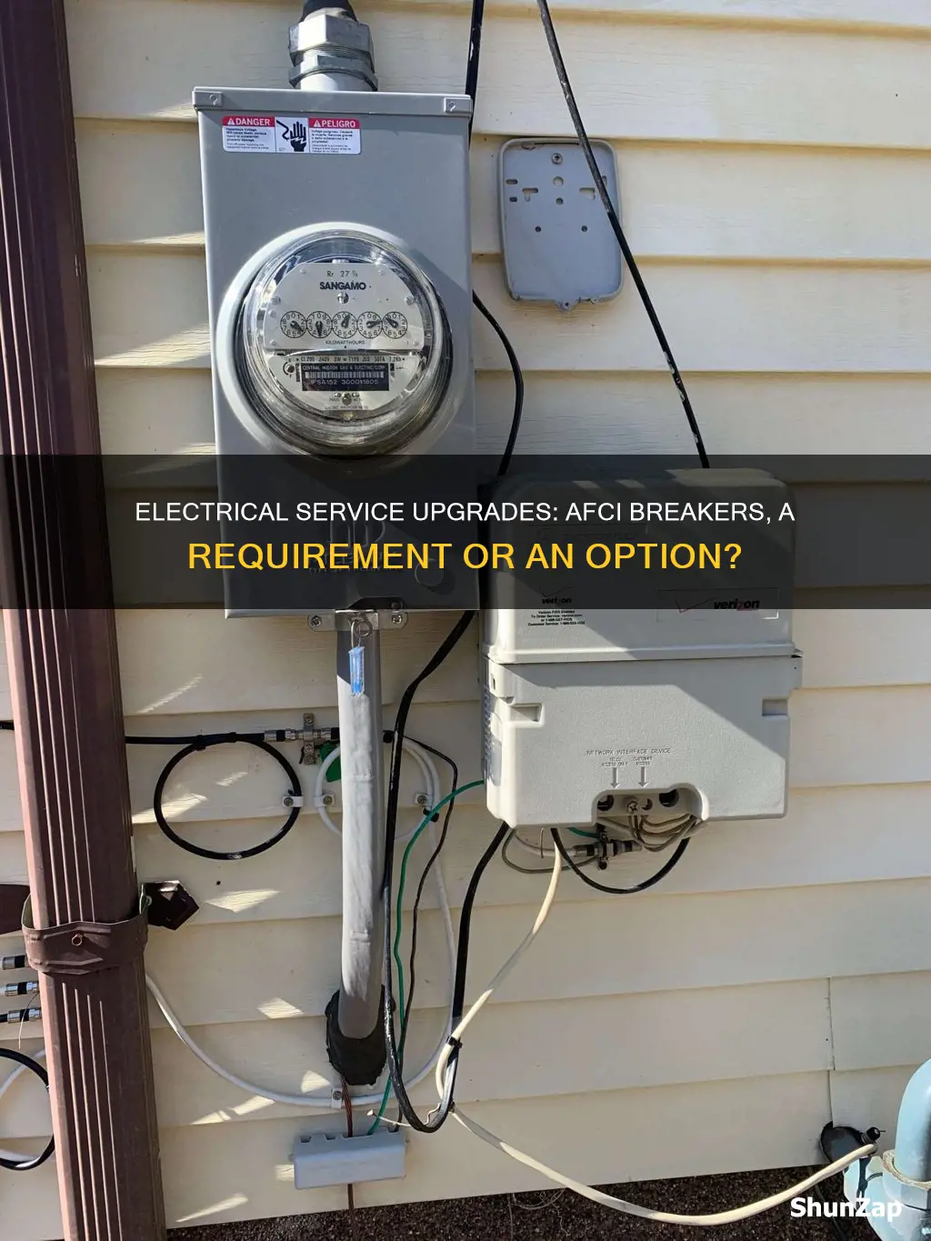 does electrical service upgrade require afci breakers