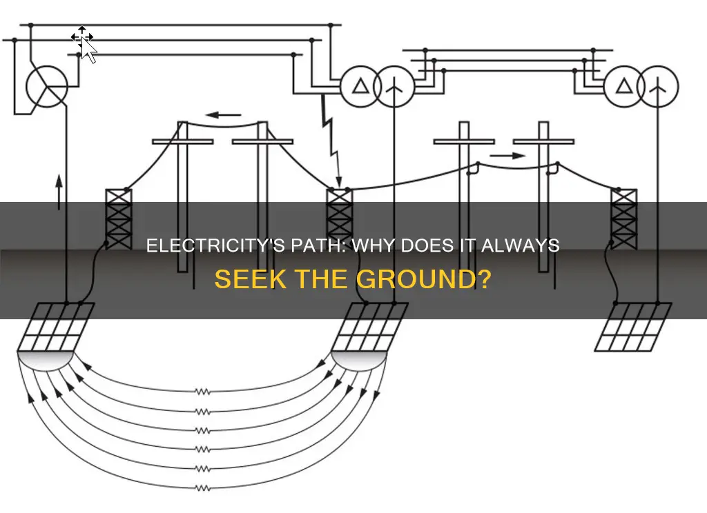 does electricity always travel to the ground