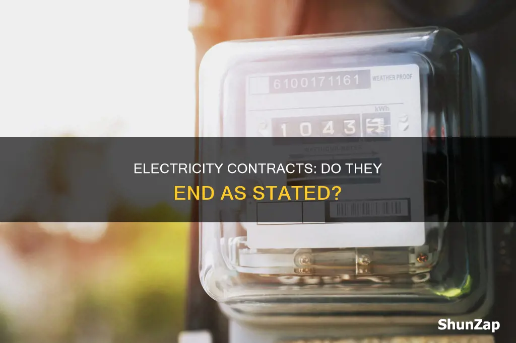 does electricity end on the day stated
