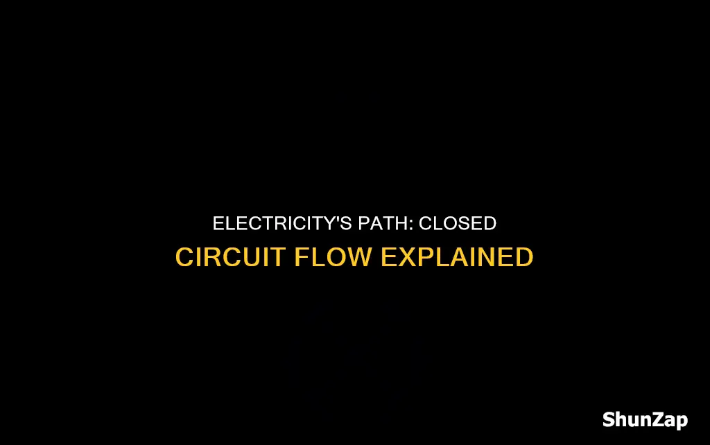 does electricity flow through a closed circuit