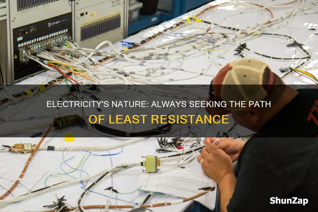 does electricity take path of least resistance