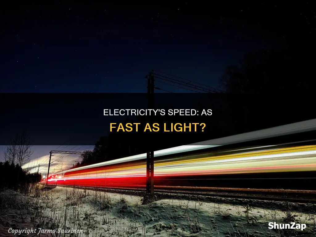 does electricity travel at speed of light