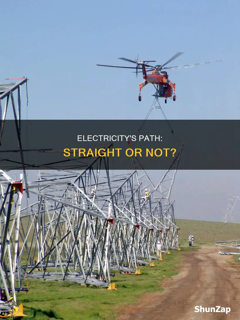 does electricity travel in a straight line