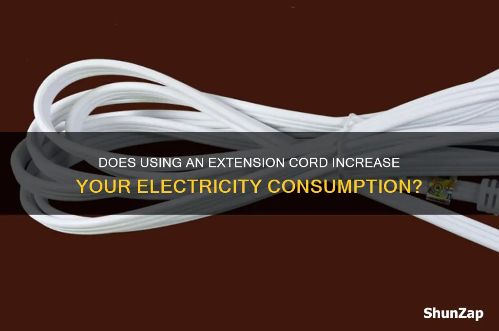 does extension cord use more electricity