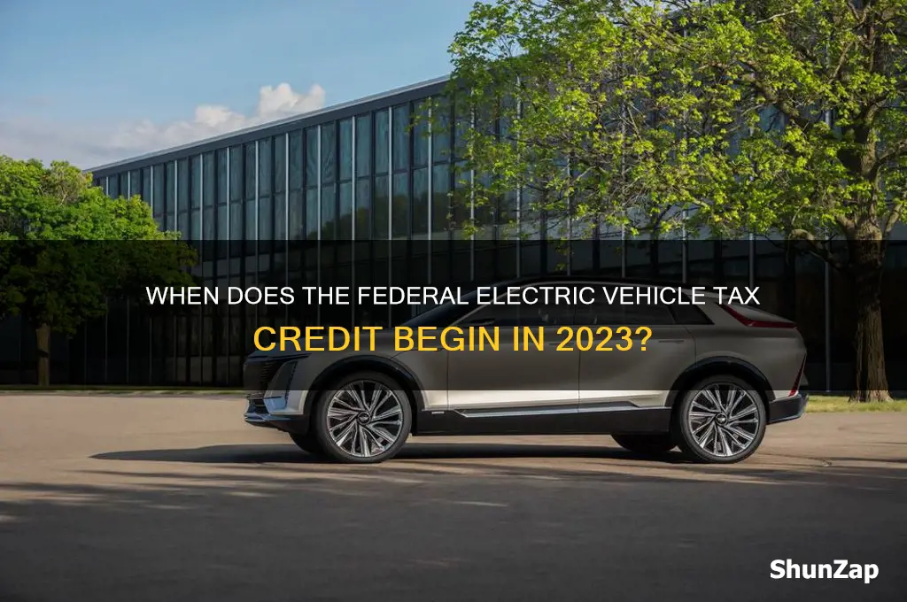 does federal tax credit for electric car start at january