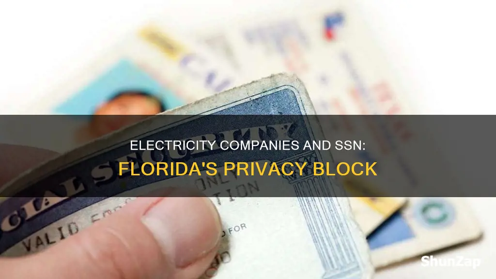 does florida block social security numbers from electricity companies