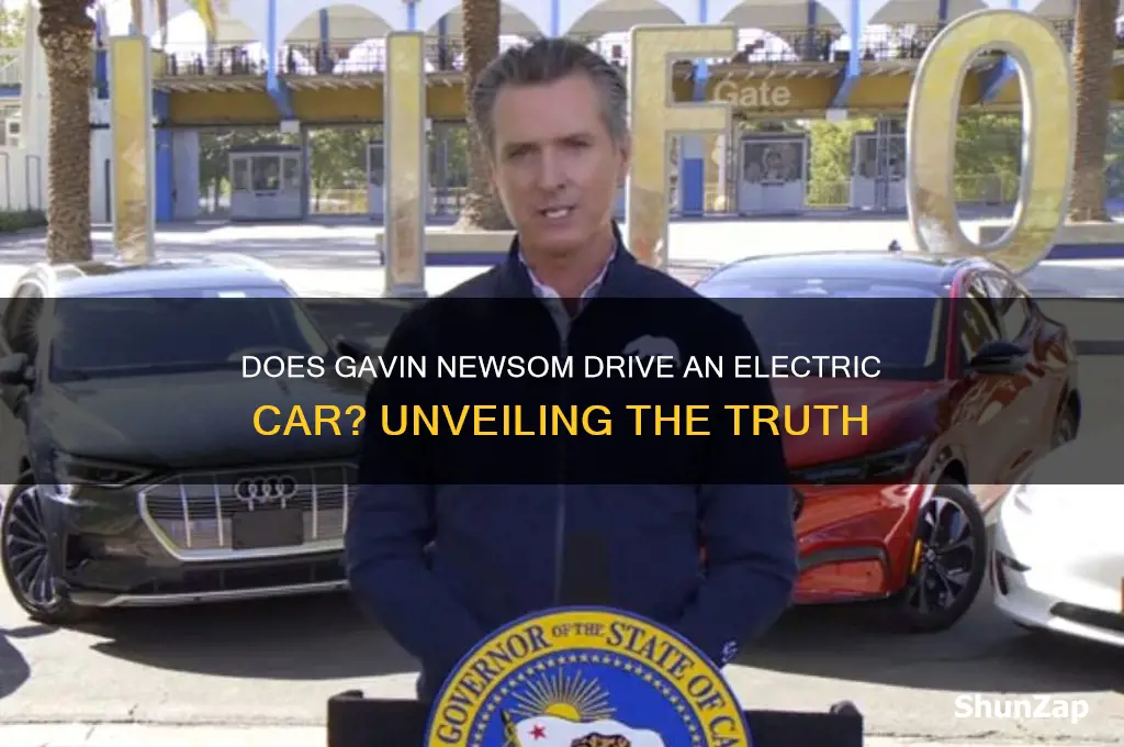 does gavin newsom drive an electric car