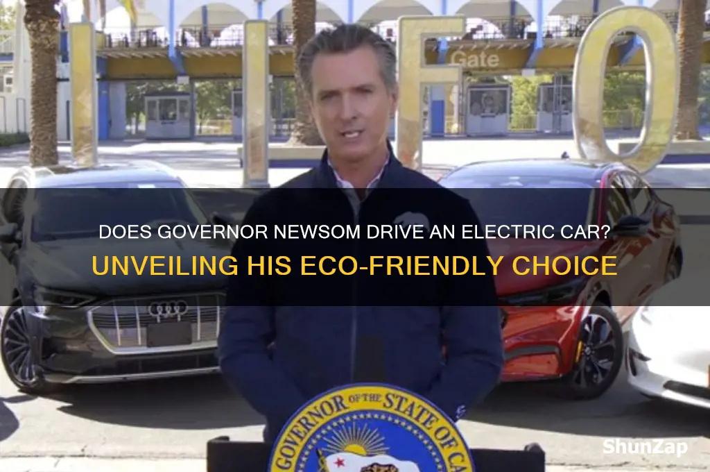 does governor newsom drive by an electric car