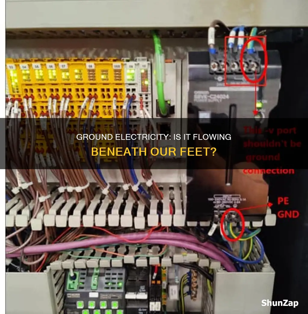 does ground have electricity flowing through it