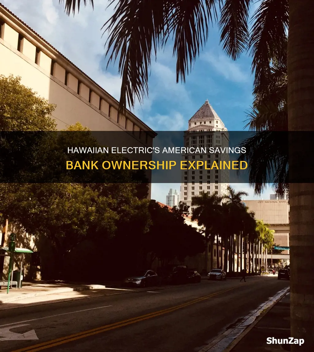 does hawaiian electric own american savings bank