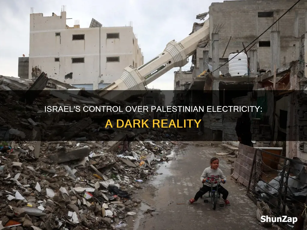 does israel restrict electricity to palestinian areas