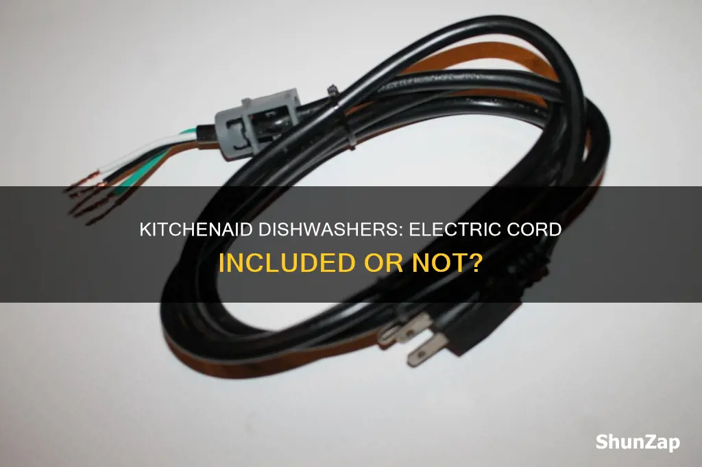 does kitchenaid dishwasher come with electrical cord