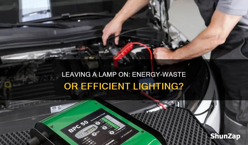 does leaving a lamp on waste electricity