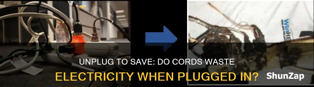 does leaving cords plugged in waste electricity