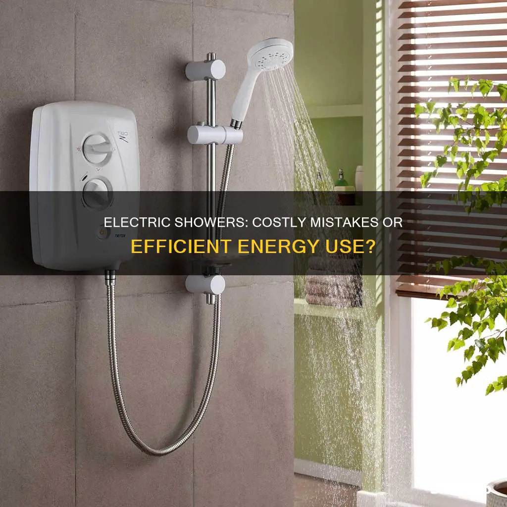 does leaving electric shower on cost money