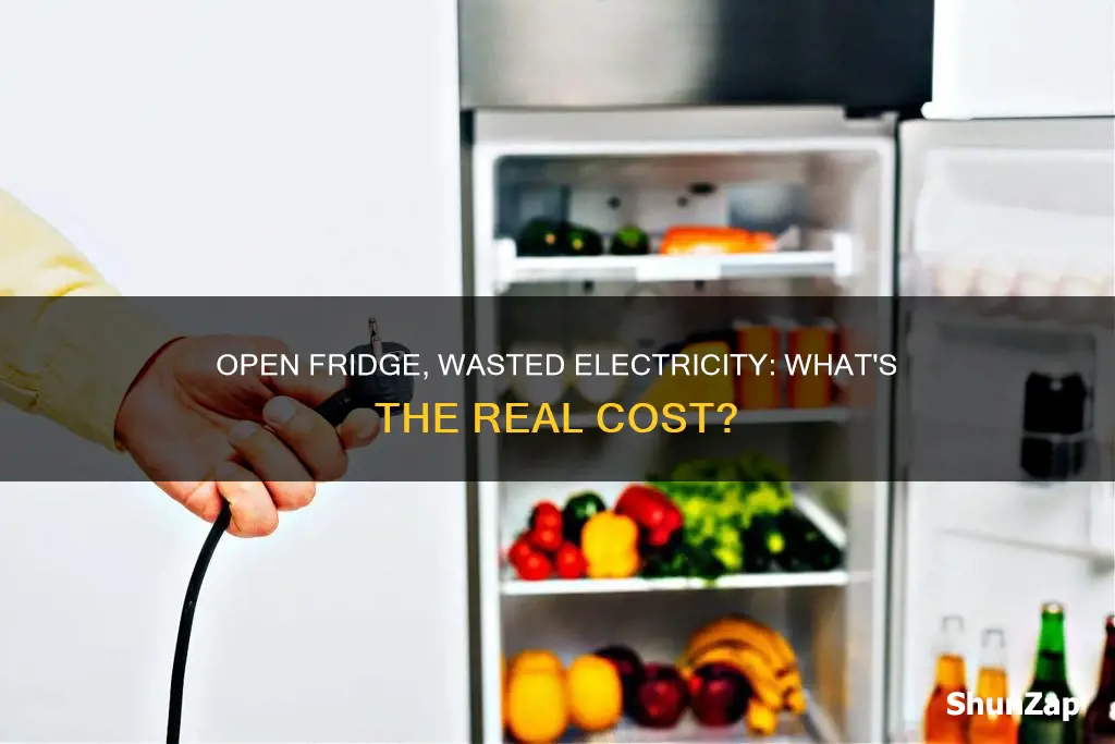 does leaving the fridge open waste electricity