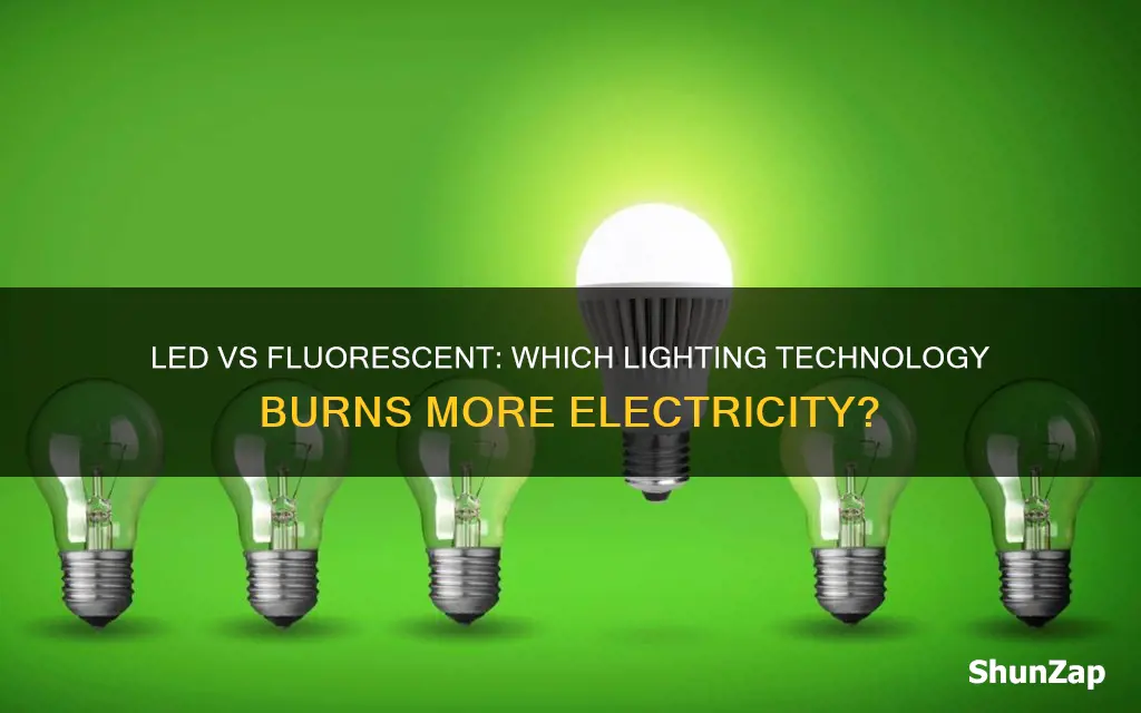 does led burn more electric then flourescents