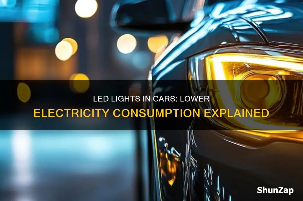 does led lights use less electricity car