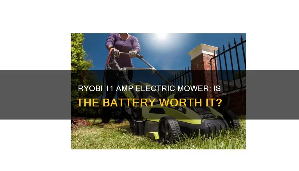 does ryobi 11 amp electric mower battery