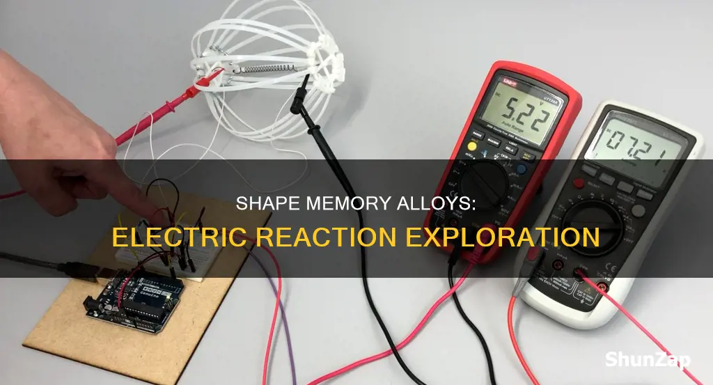 does shape memory alloy react to electricity