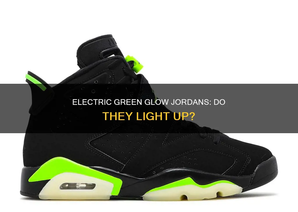 does the jordan 6 electric green glow