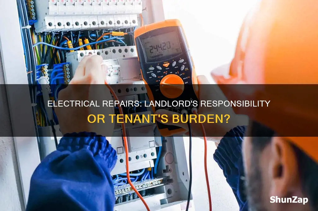 does the landlord pay for electrical outlettrician