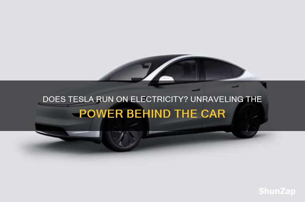 does the tesla car run on electricity