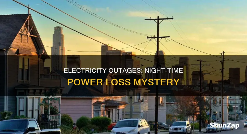 does your electric run out at night