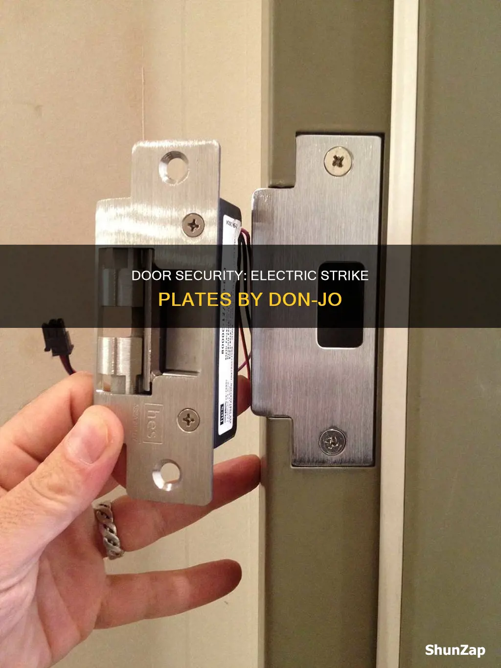 don-jo door electric door strike plate