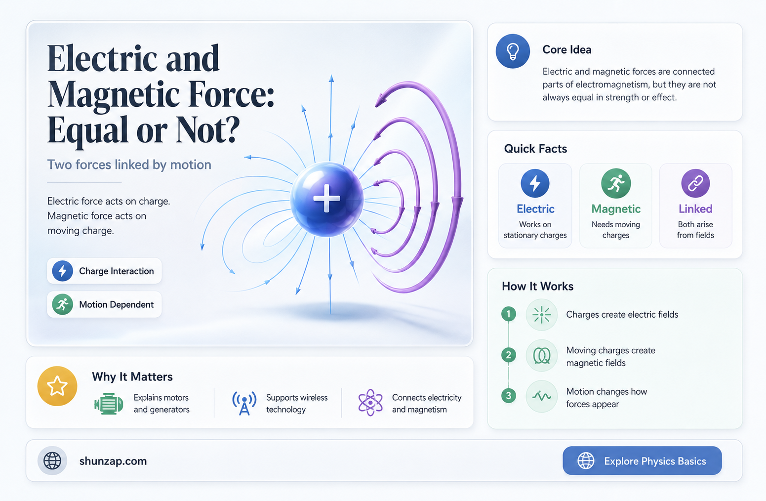 are electric force and magnetic force equal