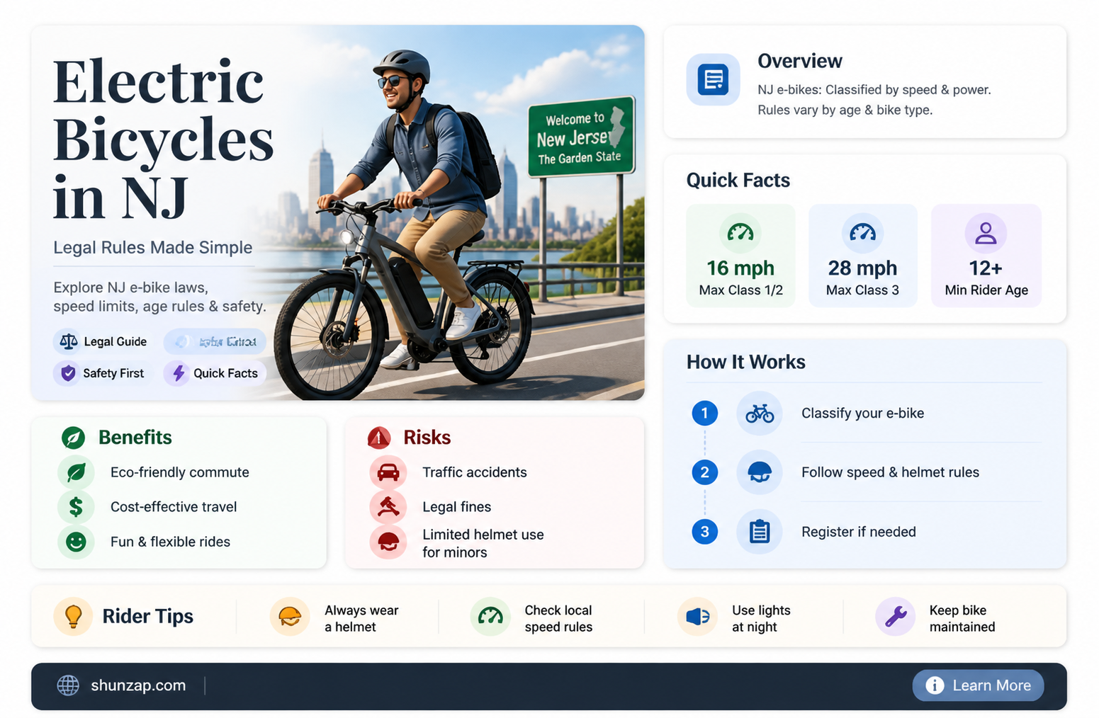 are electric bicycles legal in new jersey
