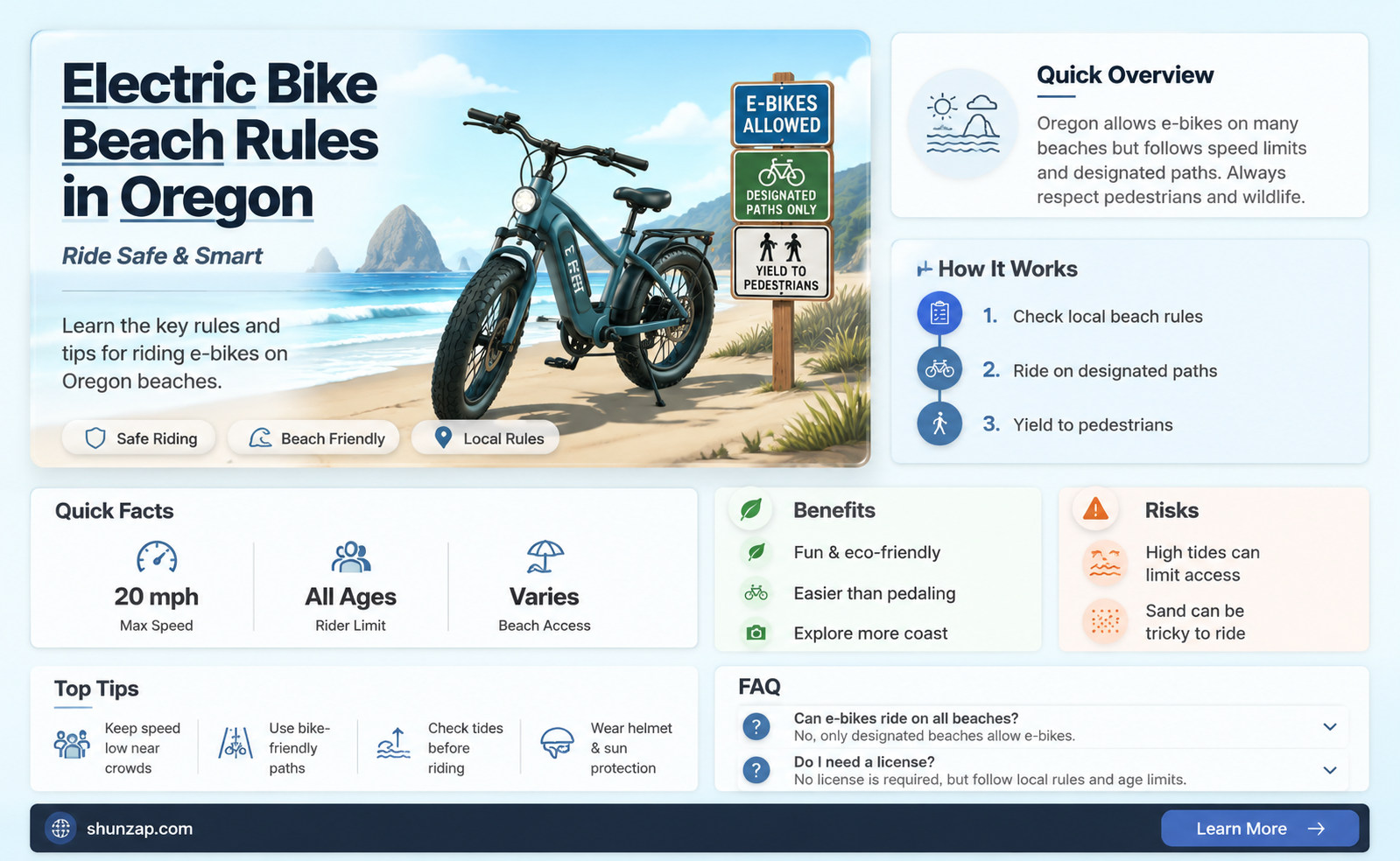 are electric bikes allowed on oregon beaches