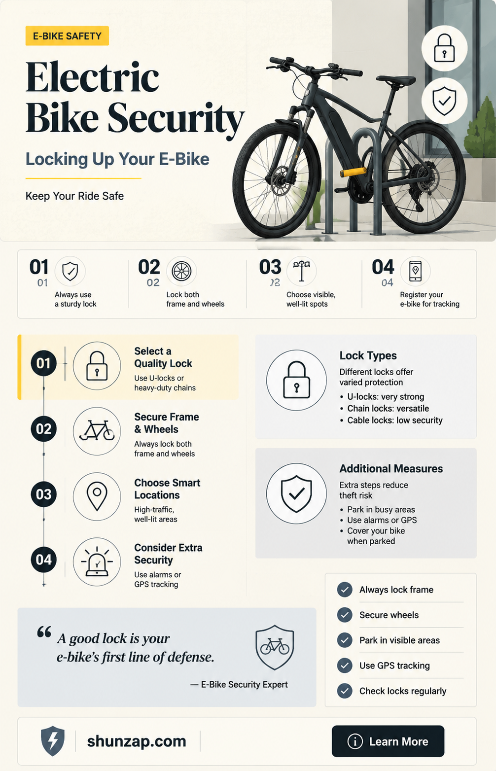 are electric bikes lockable