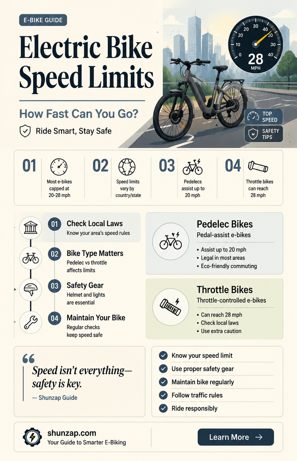 are electric bikes speed limited