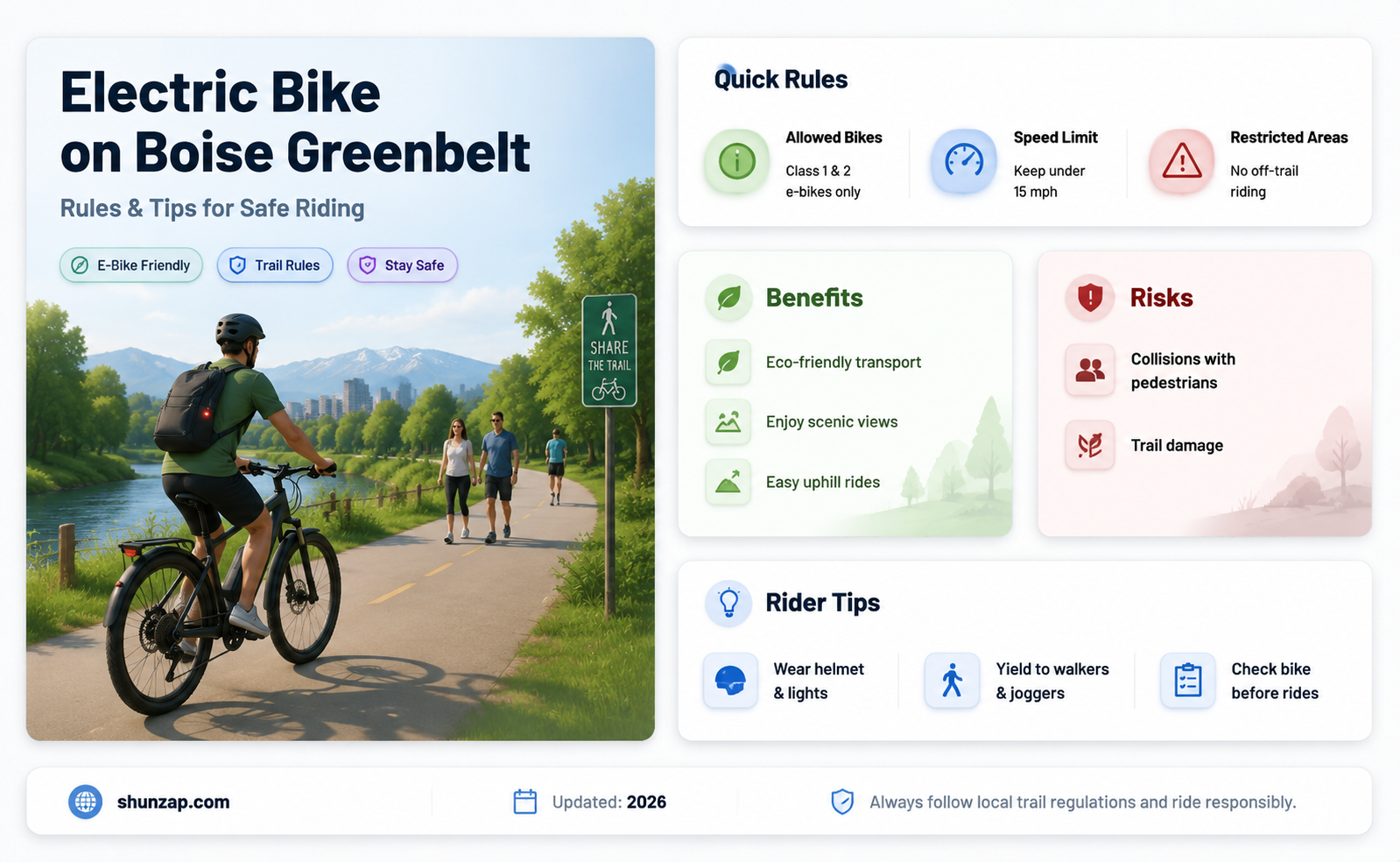 are electric bikes allowed on boise greenbelt