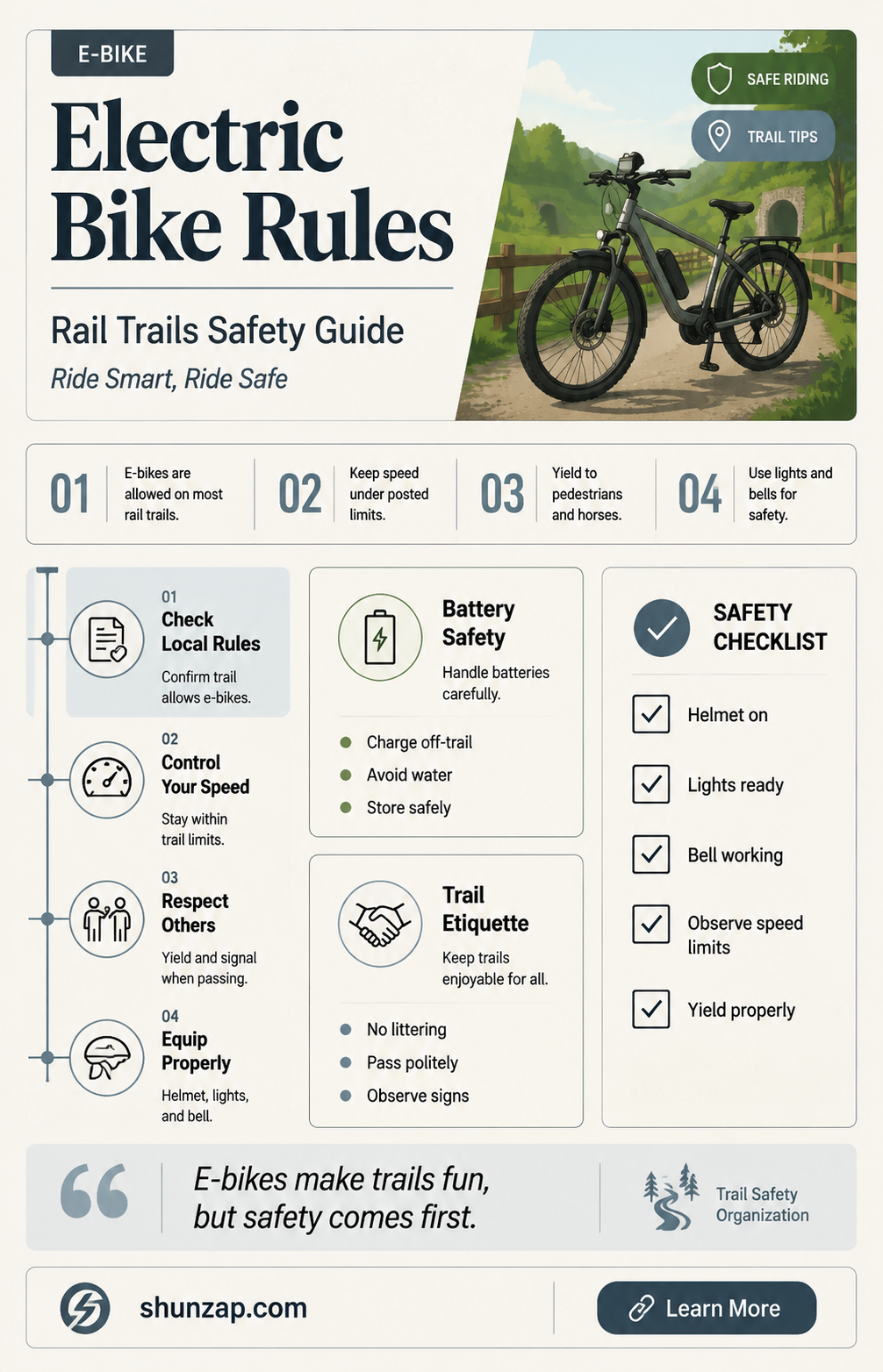 are electric bikes allowed on rail trails