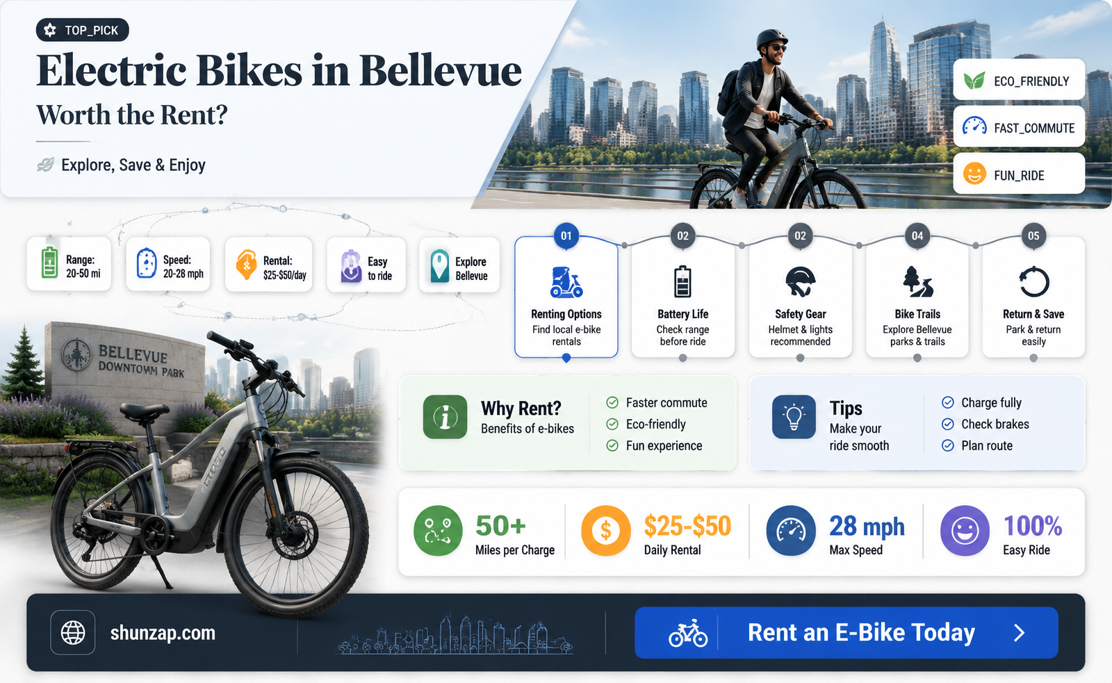 are electric bikes rentable in bellevue wa