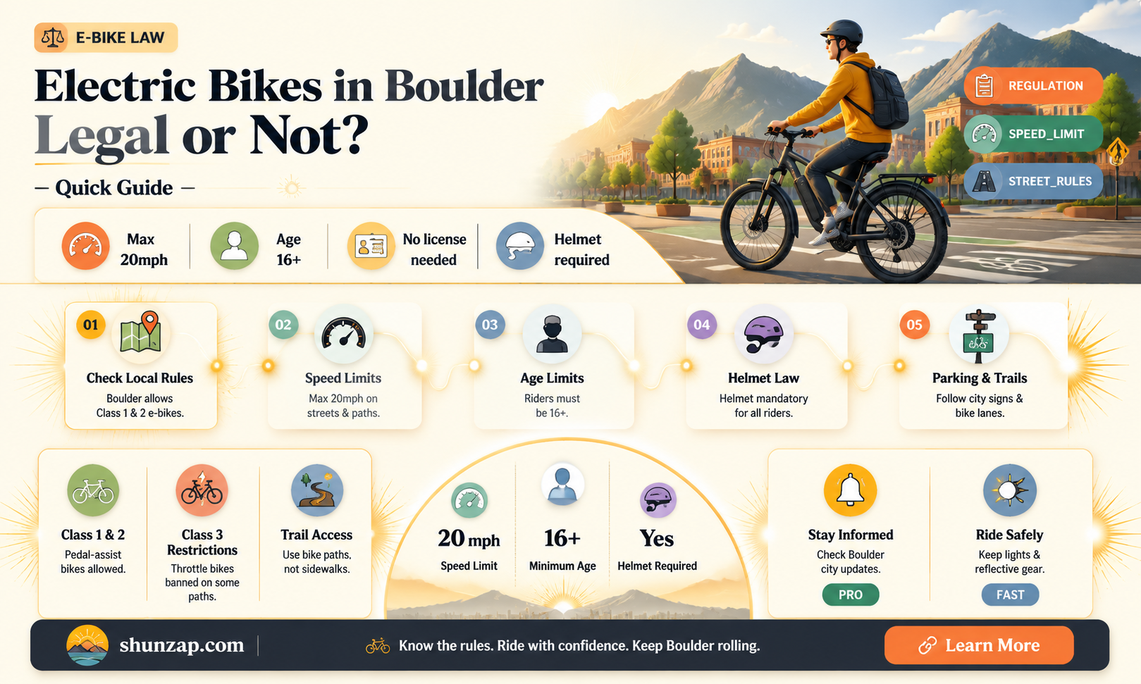 are electric bikes legal in boulder