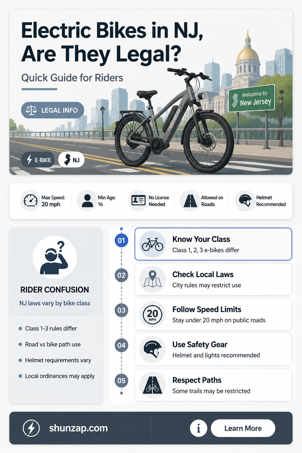 are electric bikes illegal in nj