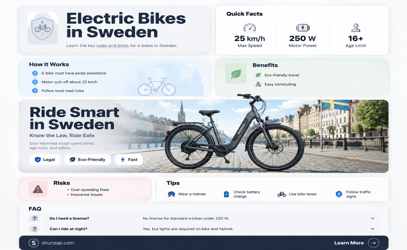 are electric bikes legal in sweden