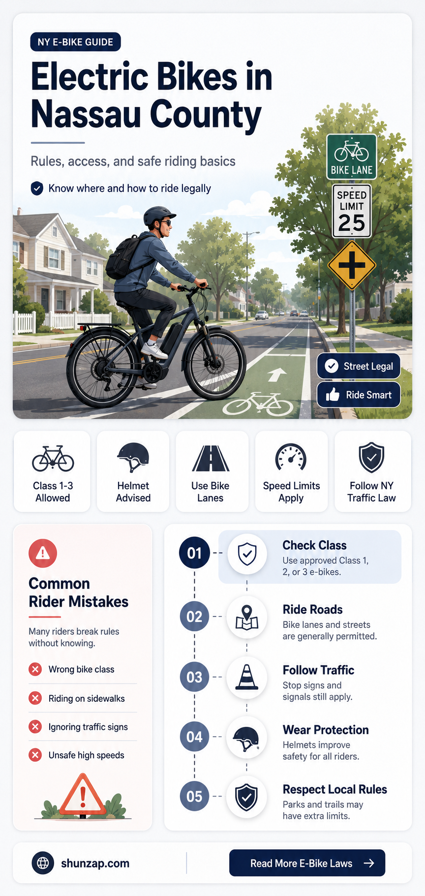 are electric bikes legal in nassau county